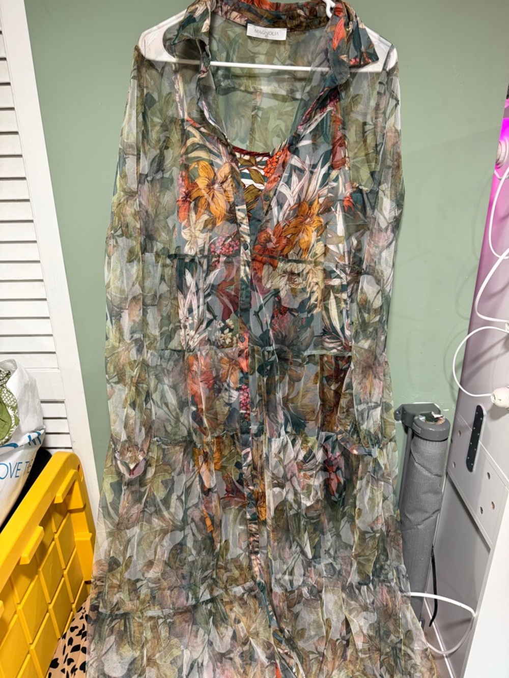 Magnolia Sheer Floral Maxi Dress - Multicolor